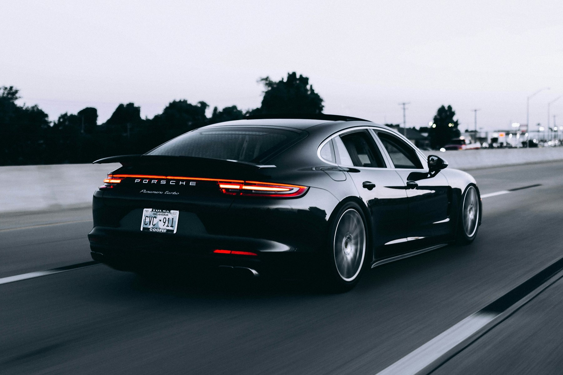 Black car with a glossy finish, illustrative vehicle image